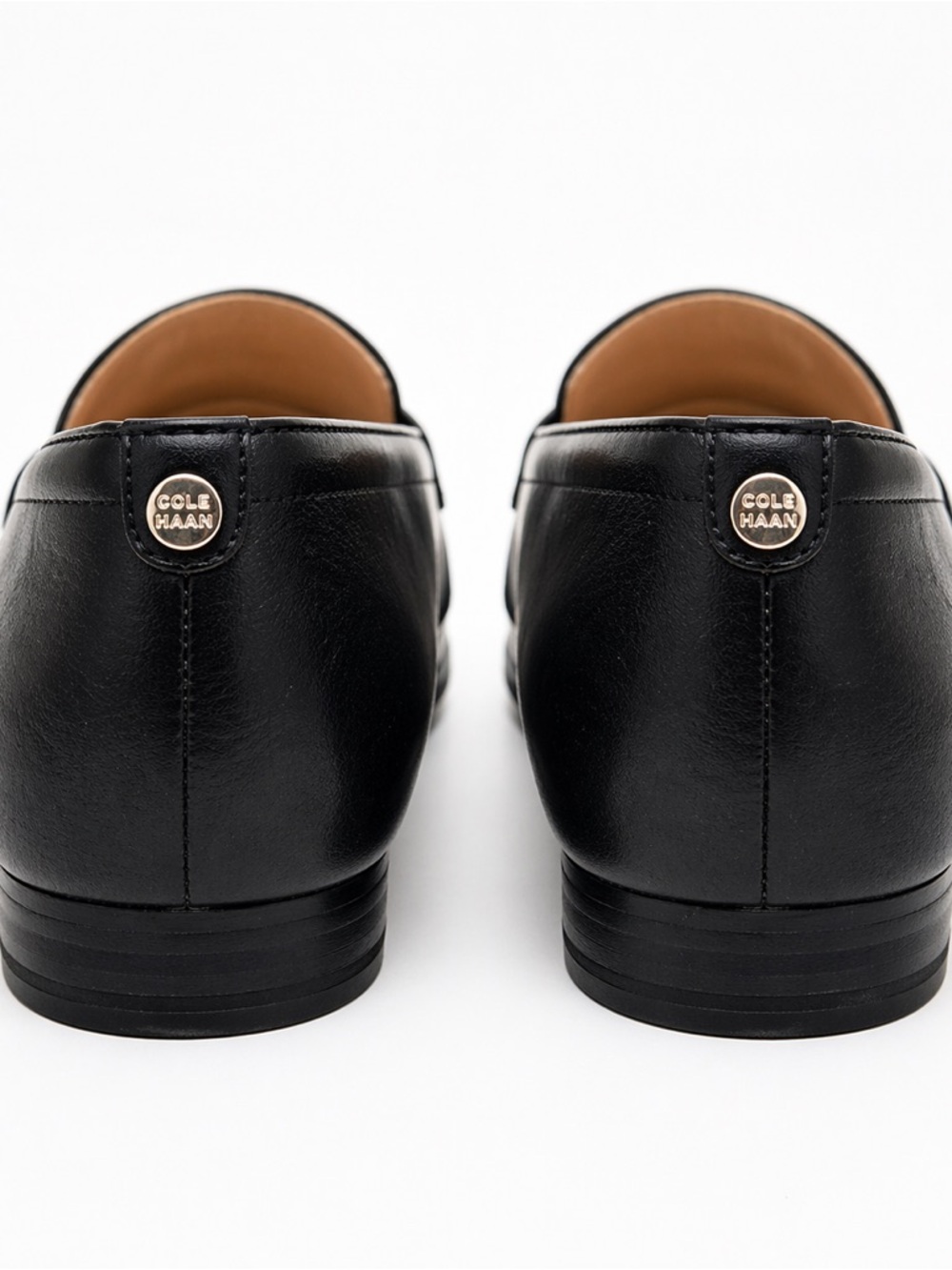 Cole Haan Black Leather Penny Loafers 8.5 Classic Office Work Comfort - Picture 4 of 5